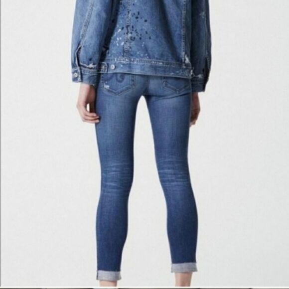 AG Adriano Goldschmied Prima Roll Up Cigarette Roll Up Jeans 27R - Picture 15 of 15